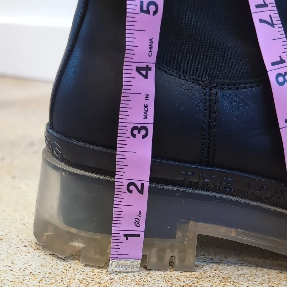 Marc Jacobs | The Stomper Black Ankle Boots Platform Chunky Clear Sole Size 9